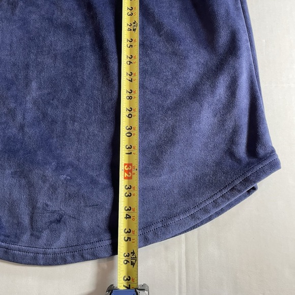 Softies Blue Velour Hooded Sleep‎ Shirt Loungewear Sleepwear Sm/Med - Picture 6 of 6